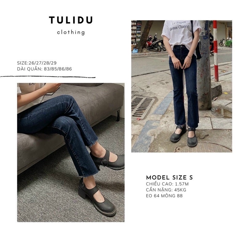 Quần Jeans bò ống đứng cạp cao🌸DAQUY20🌸quần JEANS ống đứng phong cách Hàn quốc cạp cao co zãn cực xinh | BigBuy360 - bigbuy360.vn