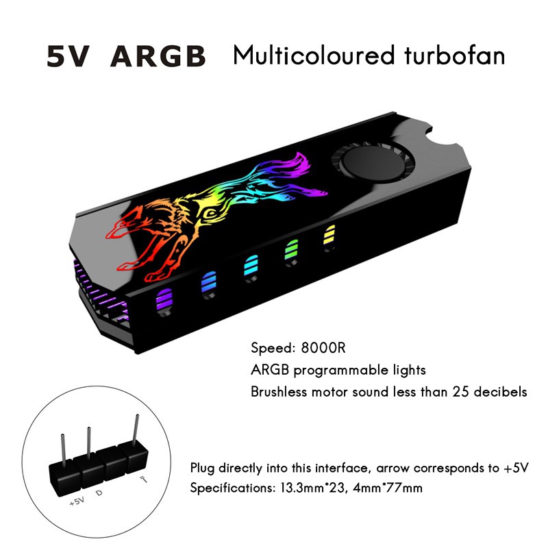 Bộ tản nhiệt M2 Ssd 5v Argb M.2 2280 chất lượng cao