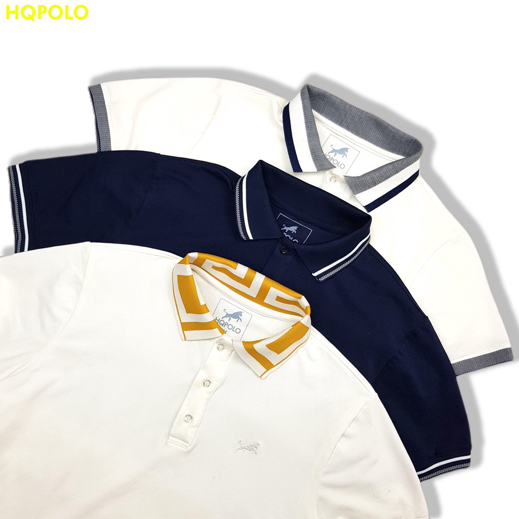 Áo thun Polo nam cổ bẻ phối vàng, vải cá sấu CVC xuất xịn, chuẩn form, sang trọng, trẻ trung và tinh tế - HQPOLO