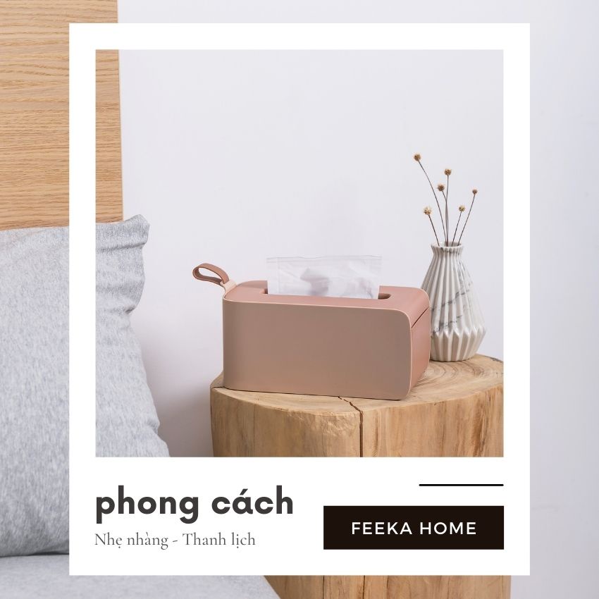 Hộp đựng giấy ăn sang trọng FEEKA đa năng cute dùng decor, hộp đựng khăn giấy ướt để bàn - ô tô dễ thương nhựa cao cấp