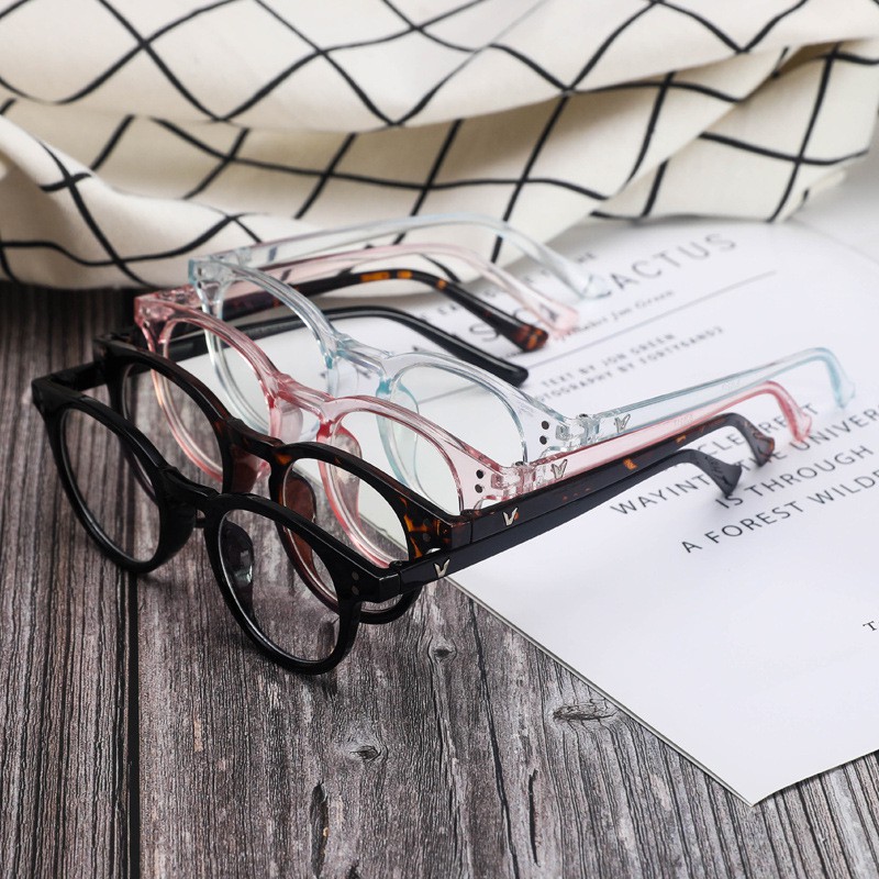 Mắt kính gọng tròn chống ánh sáng xanh thời trang