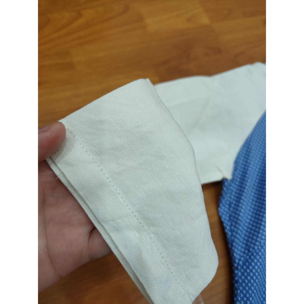 Áo dài linen bé gái tone màu xanh dương chất mềm mịn cực yêu