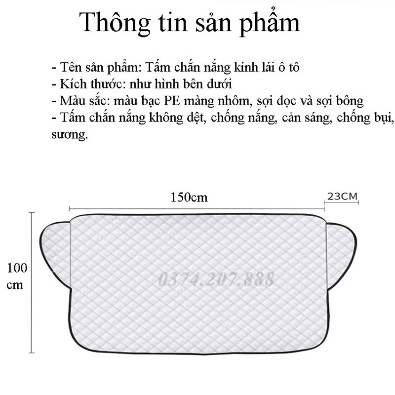 Bạt Che Kính Lái Thảm Trải Chống Tia UV Bảo Vệ Phụ Kiện Bên Trong Xe Hơi LEON OFFICIAL