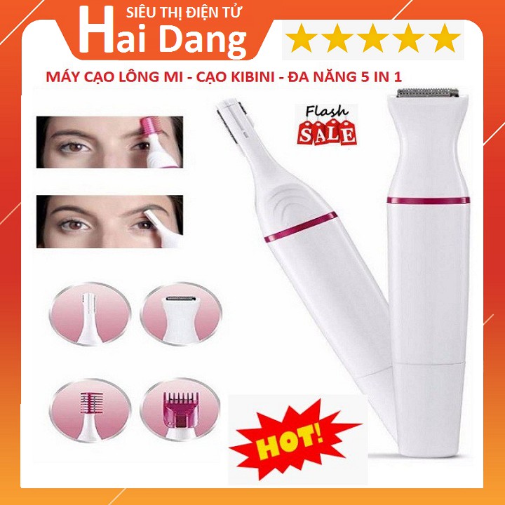Máy Tẩy Lông Cho Nam Và Nữ 5 Trong 1 - Cạo lông lách, Tỉa mày Cạo râu - Tỉa Kibini 2020