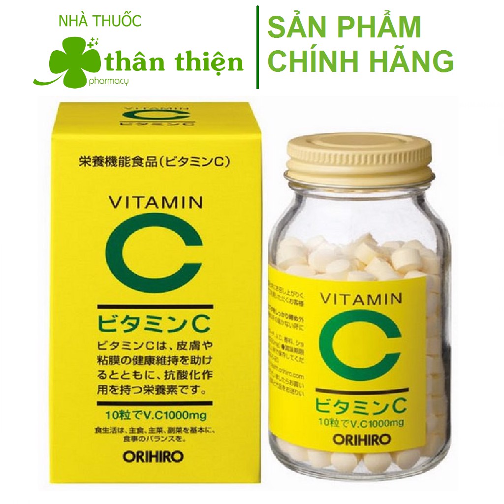 Vitamin C 1000mg Orihiro 300 viên – Hỗ trợ tăng sức đề kháng, miễn dịch, chống oxy hóa, bảo vệ da | Thế Giới Skin Care