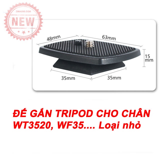 Đế gắn tripod Plate 50/70mm cho máy ảnh có đầu ballhead