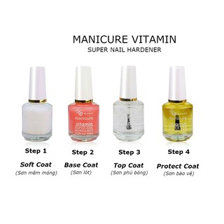 [RẺ NHẤT SHOPEE] Sơn Bóng Sơn Dưỡng Móng Tay Cá Nhân MANICURE VITAMIN