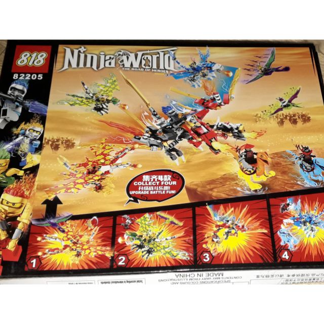 Lắp ráp 1 hộp LegoNinja Rồng khổng lồ đi săn khủng long 82205 có trên 170 chi tiết bằng nhựa ABS