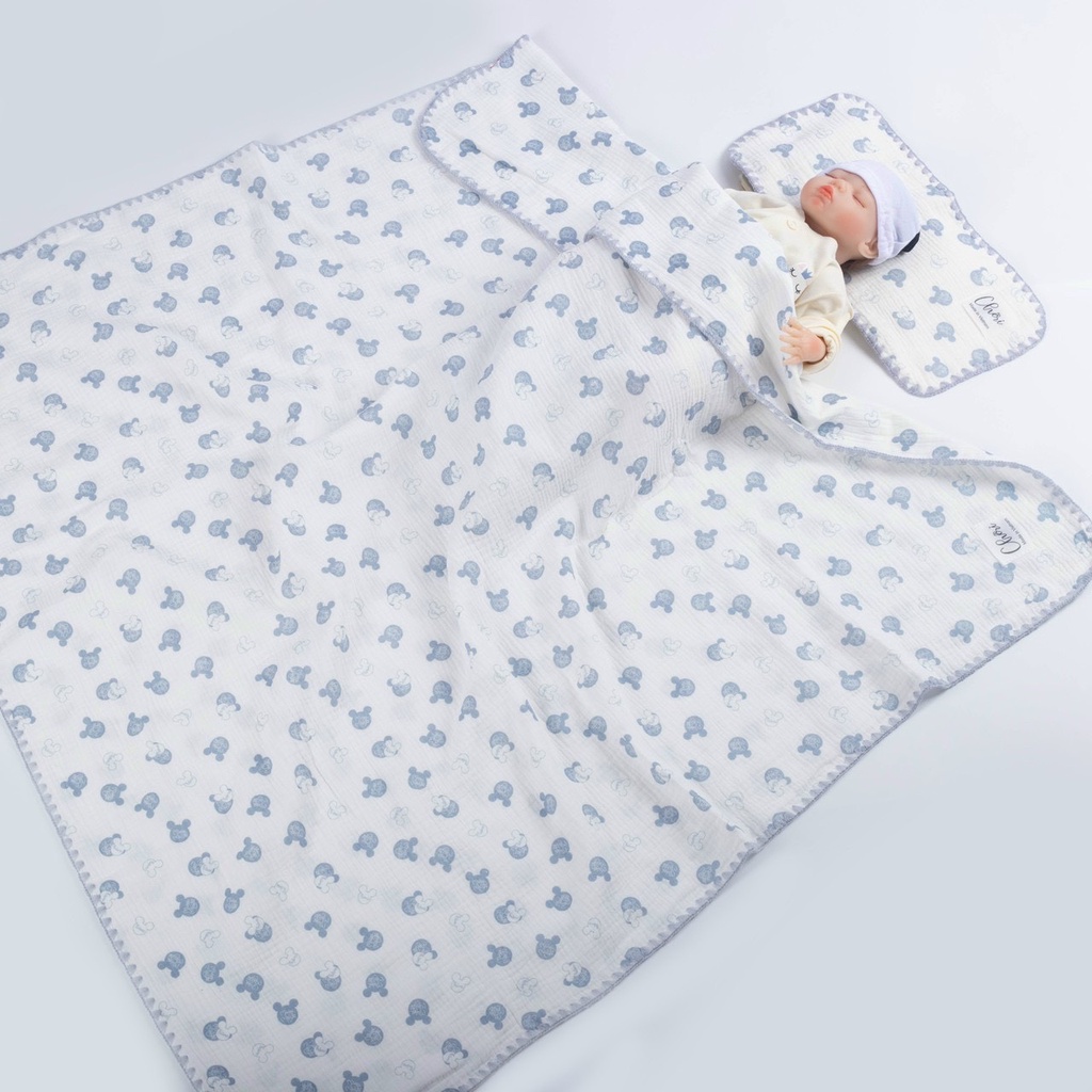 Chăn xô chéri organic cho bé chất siêu đẹp , mềm mịn