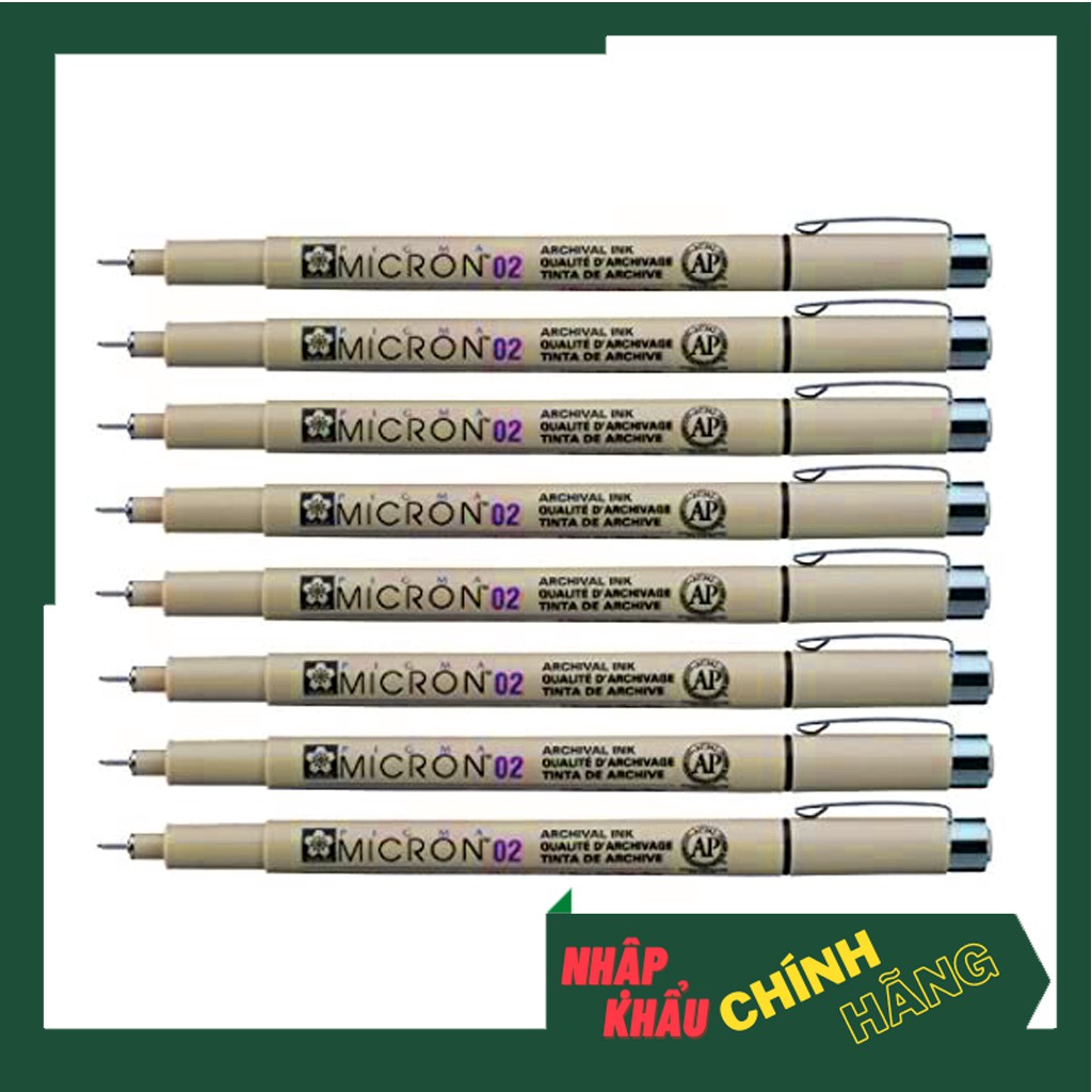 BÚT LINE, BÚT ĐI NÉT SAKURA PIGMA MICRON - MỰC ĐEN - Dùng cho vẽ Manga, diễn họa...