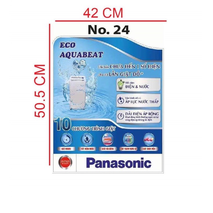 TEM DECAN DÁN MÁY GIẶT - Các hãng Panasonic Sanyo Aqua Toshiba Samsung Sharp Hitachi LG
