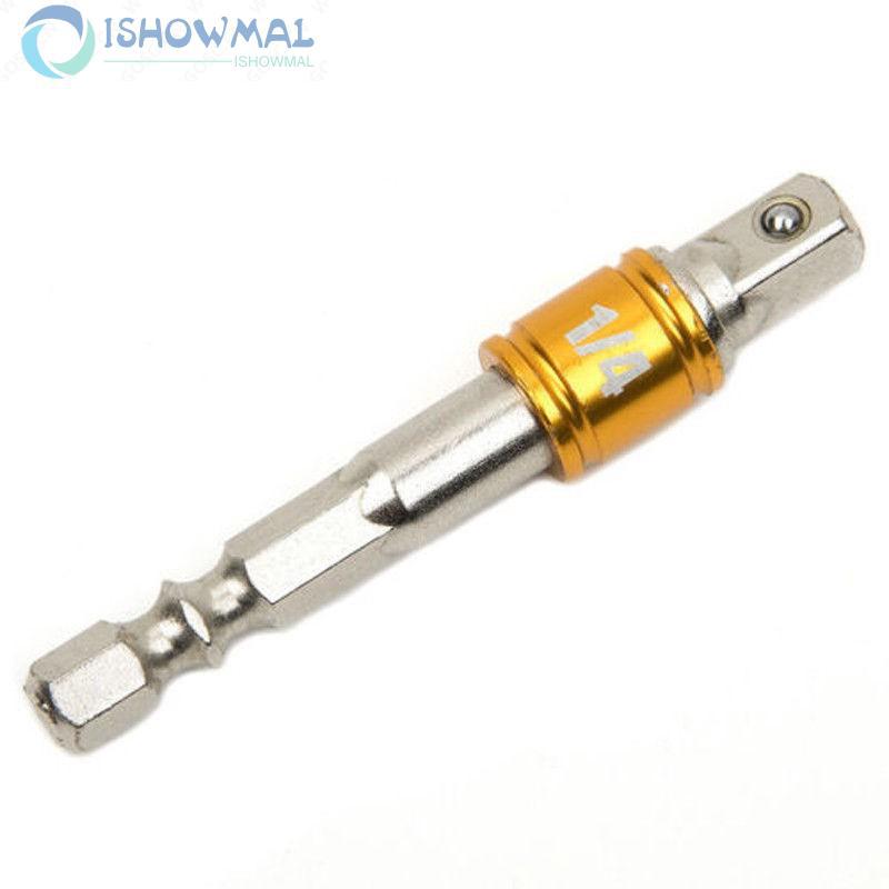Impact Set Drill Driver Adapter 1/4″ Shank Bit 3/8" 3pcs 1/2" Hex 1/4" Socket