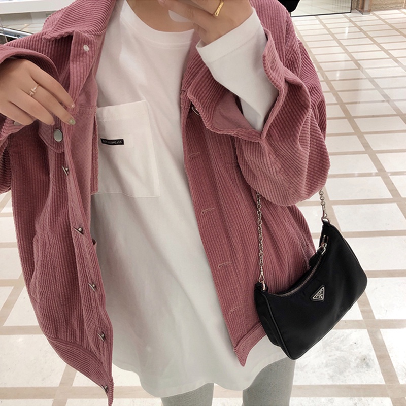 Áo thun tay dài cổ tròn màu sắc đơn giản trẻ trung phong cách hàn quốc