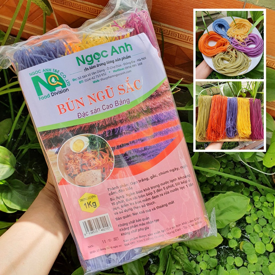 Bún Eat Clean đặc sản Cao Bằng - Bún Ngũ sắc/gạo lứt/ ngô/gấc/ ngũ cốc...