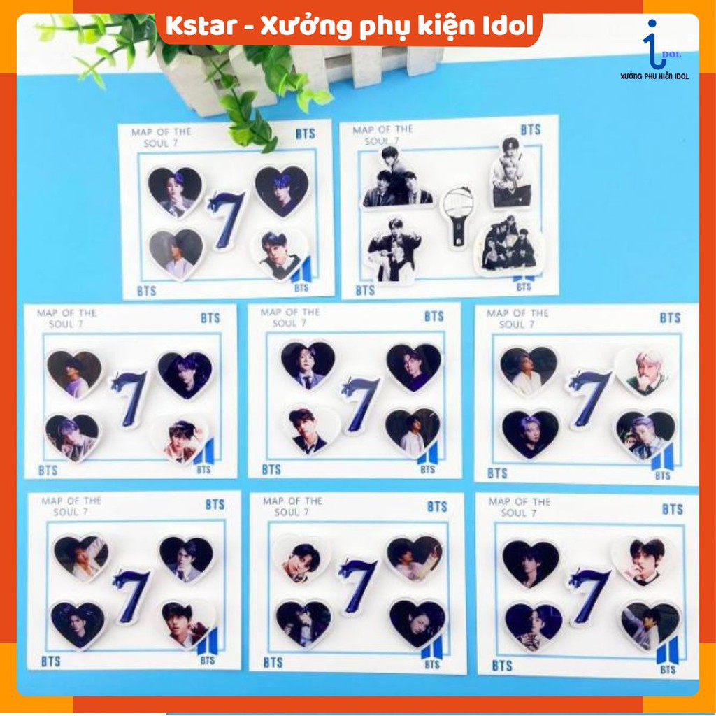 Set 5 Khuy Cài Áo Bangtan Map Of The Soul 7 Hàng Có Sẵn