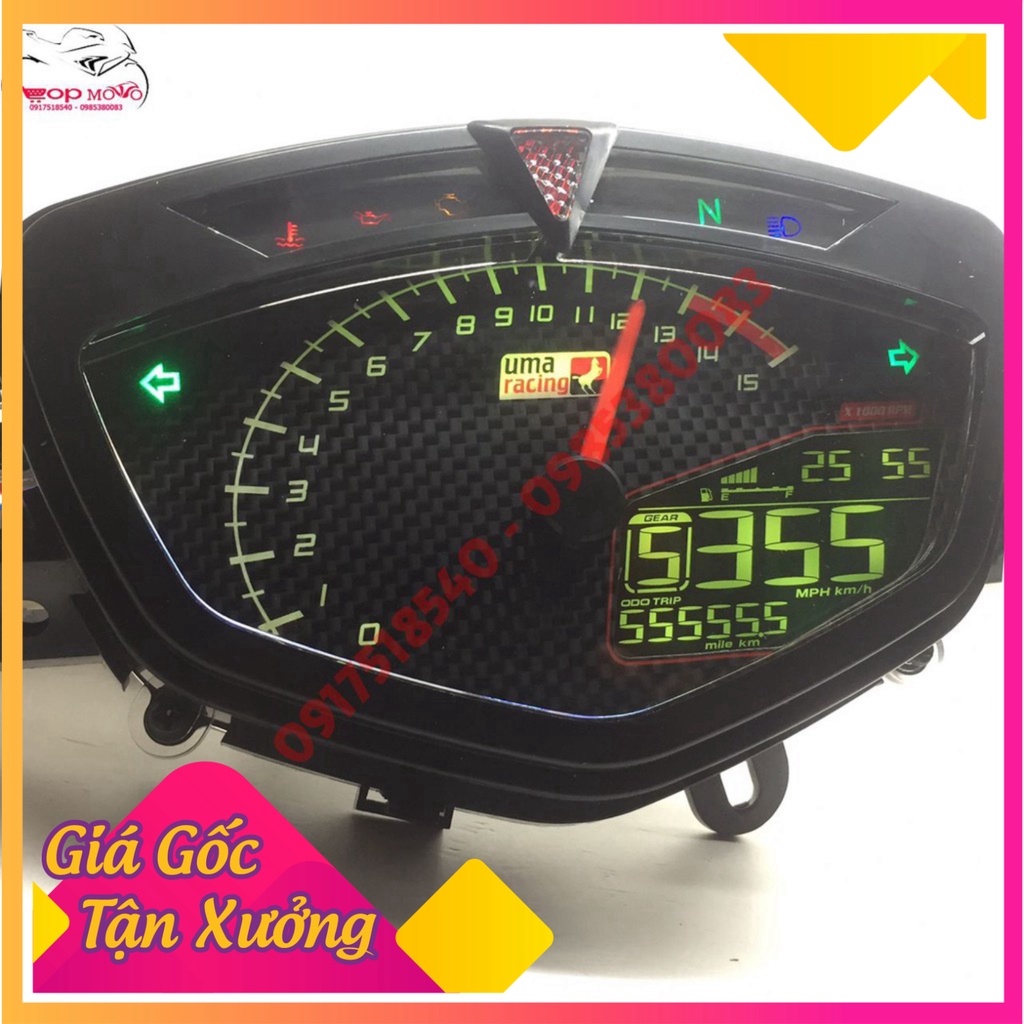 ĐỒNG HỒ UMA RACING KOSO 1-1 CHO SIRIUS/ EXCITER 2006-2010 (Ảnh Sp thật)