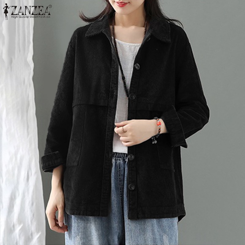 Áo khoác ZANZEA tay dài cổ bẻ thời trang Hàn Quốc cho nữ | BigBuy360 - bigbuy360.vn