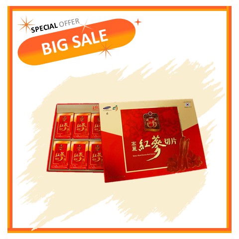 Hồng Sâm Thái Lát Tẩm Mật Ong SAMBOK Hàn Quốc Hộp 200g (Honey Sliced Korean Red Ginseng)