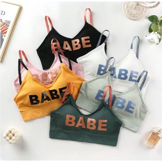 Áo Bra Nữ 2 Dây Mảnh Khoét Lưng - Bra Thun Cotton BABE - Áo Ngực Mút Mỏng AMYBRA B2890