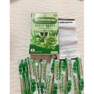 HỘP 15 GÓI Bột Tảo Xoắn Rong Nho