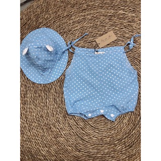 Set body yếm cột cây cho bé gái áo liền quần chất cotton cho bé từ 5 tháng đến 18 tháng