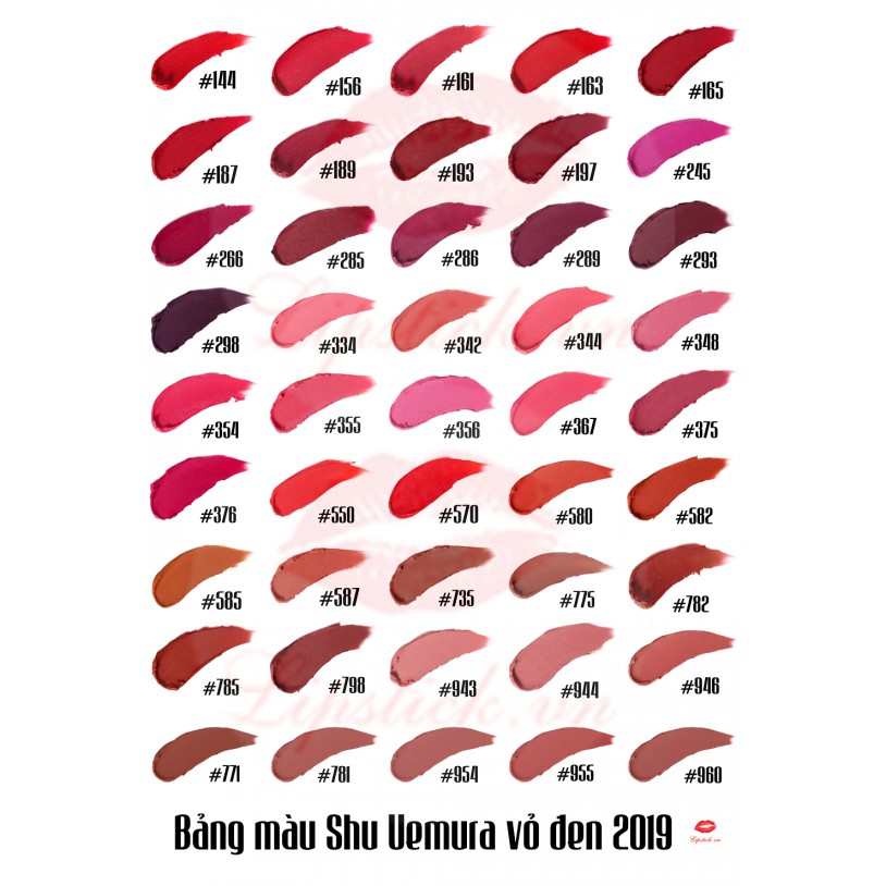 Son SHU UEMURA Rouge Unlimited supreme matte vỏ đen BG944,946,954/OR 585,587/CR344