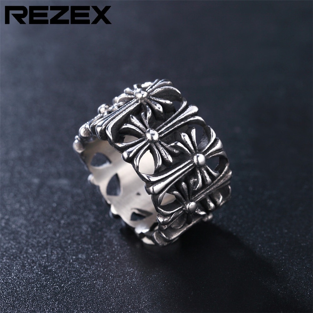 Nhẫn titan chrome heart ống 1.6cm không gỉ MR190202