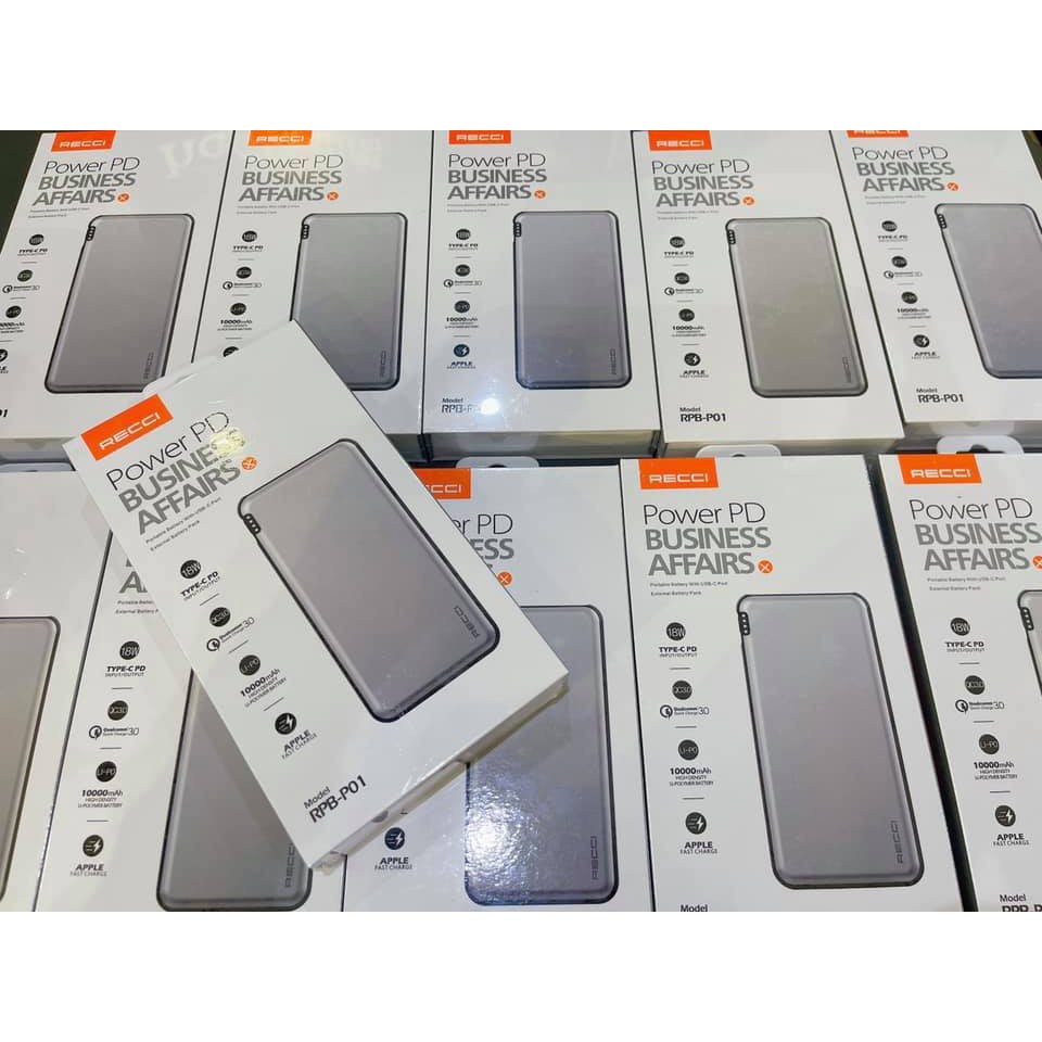 SẠC DỰ PHÒNG RECCI HỖ TRỢ SẠC NHANH 18W