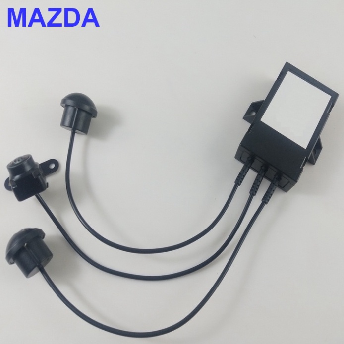 Sản Phẩm Bộ 3 camera tiến và 2 mắt cạp lề gương, lắp cho màn hình xe ô tô MAZDA. Thương hiệu cao cấp Phisung .