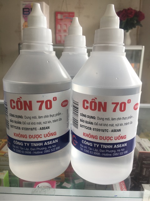 Cồn 70 độ chai 500ml