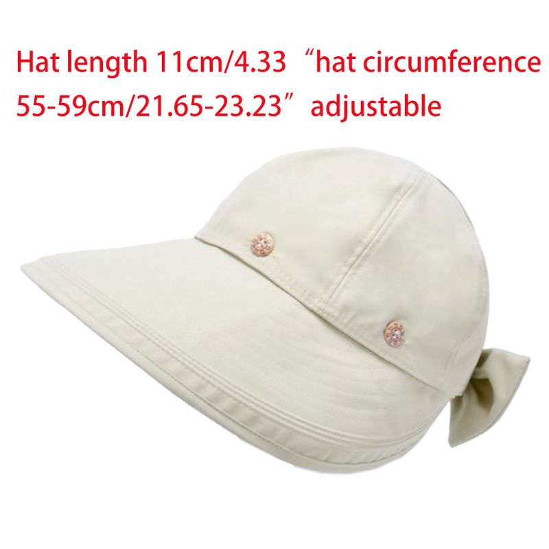 Nón Rộng Vành Hở Chóp Chống Nắng Tia UV Màu Sắc Đơn Giản Có Thể Tháo Rời Tiện Dụng