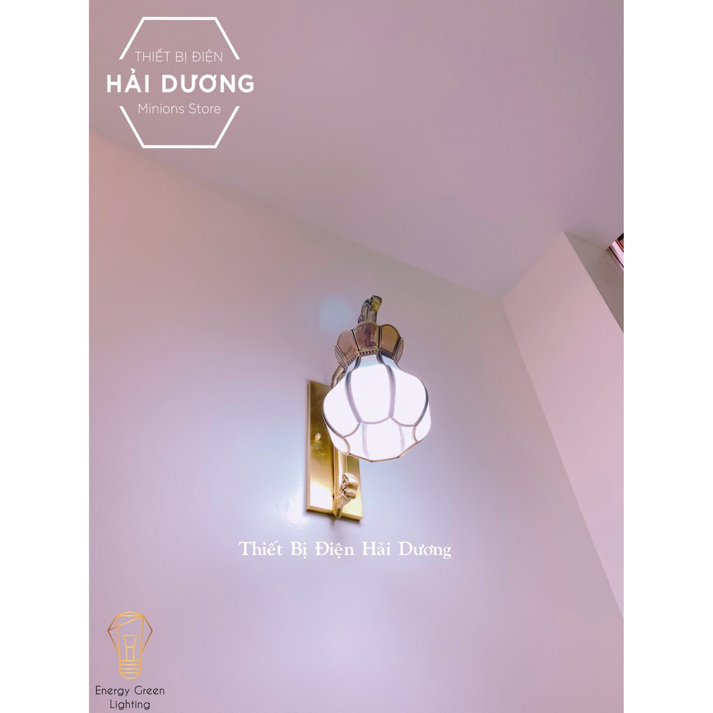 Đèn Gắn Tường Cao Cấp Đồng Nguyên Chất Trang Trí Cổ Điển B6072 - Bảo hành 12 tháng - Tặng bóng led