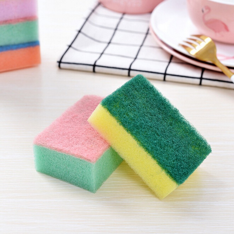 10 Miếng Bọt Biển Rửa Chén Tiện Lợi