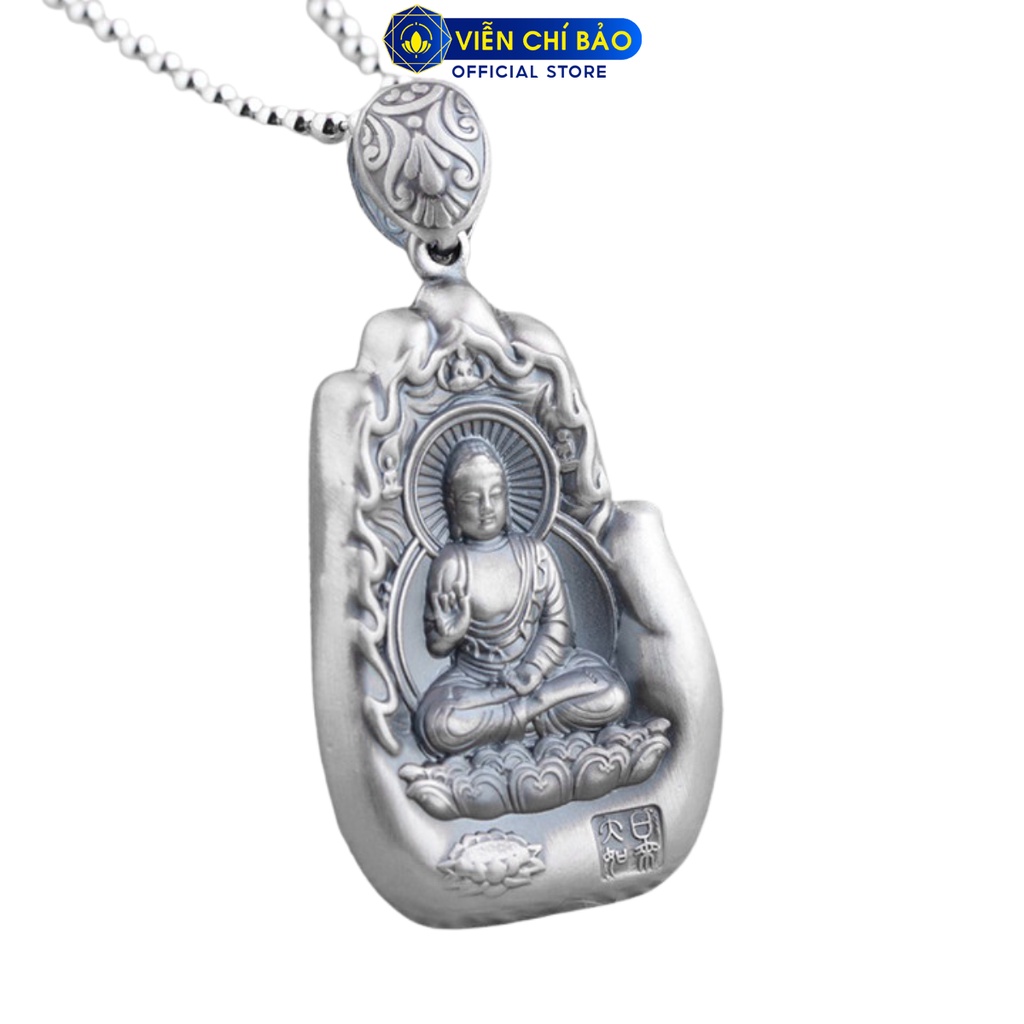 Mặt dây chuyền Phật bản mệnh 12 con giáp vô lượng thọ quang bạc Thái thời trang phụ kiện trang sức Viễn Chí Bảo M100086