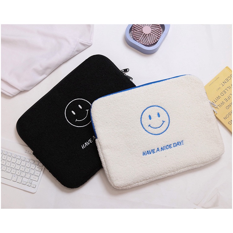 Túi Đựng laptop 11/13 inch Họa Tiết Mặt Cười Dễ Thương Cho