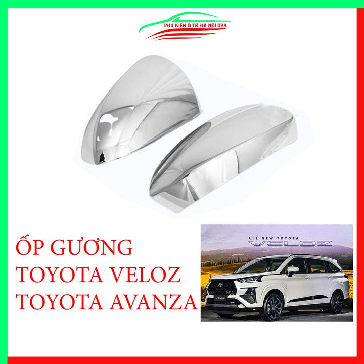 Ốp gương chiếu hậu Avanza 2022-2023 mạ crom bảo vệ chống trầy trang trí làm đẹp xe