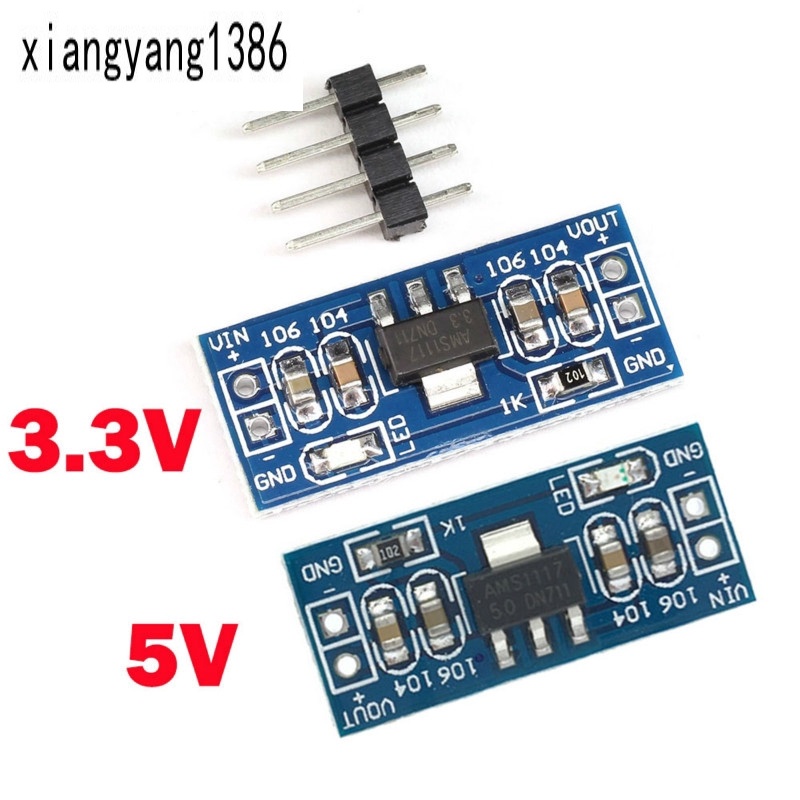 Bộ 5 Mô Đun Hạ Áp AMS1117-5.0V DC 6.0V Sang 5V AMS1117-3.3V 4.5V -7V-3.3V
