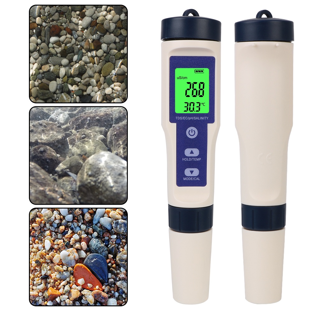 Bút Đo Độ PH/Độ PH/Hiệu Độ PH/TDS/EC/SALT/Tmp 5 Trong 1 Chuyên Dụng Cho Bể Cá
