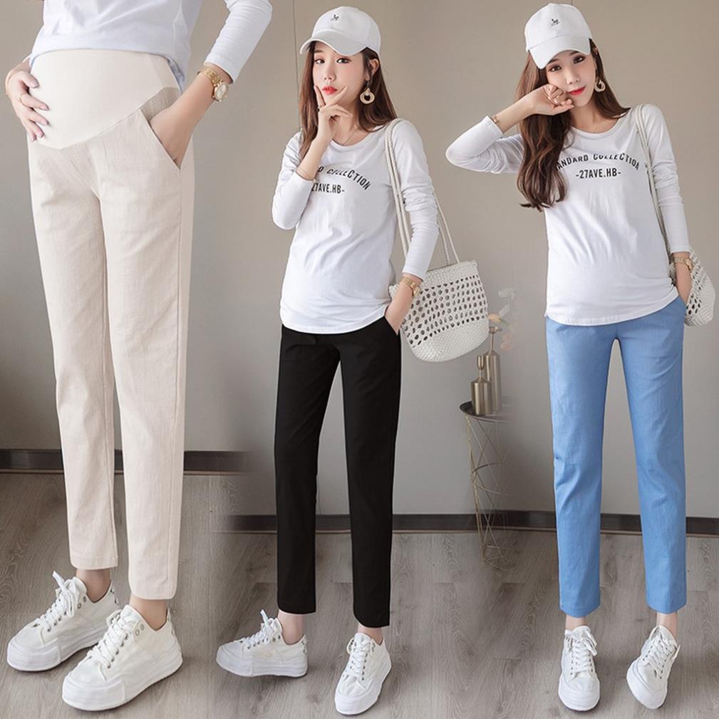Quần Bầu Baggy Đũi Có Đáp Bụng Và Chun Chỉnh-2194