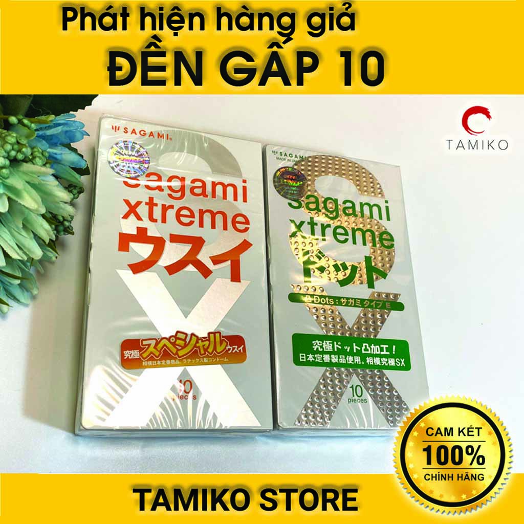 [ COMBO 2 HỘP ] 20 Bao Cao Su Sagami Su XTREME SUPERTHIN Siêu Mỏng Và Sagami EXTREME WHITE Gân Gai - Chính hãng Nhật Bản