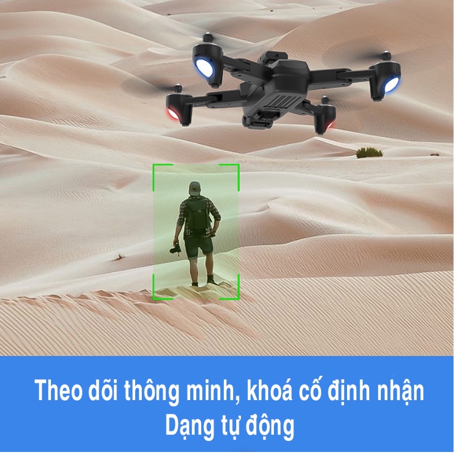 Flycam P9 Pro - Máy bay điều khiển từ xa P9 - Pro Camera HD Kết Nối Điện Thoại, Pin 30 Phút, Chống Va Chạm 4 Chiều