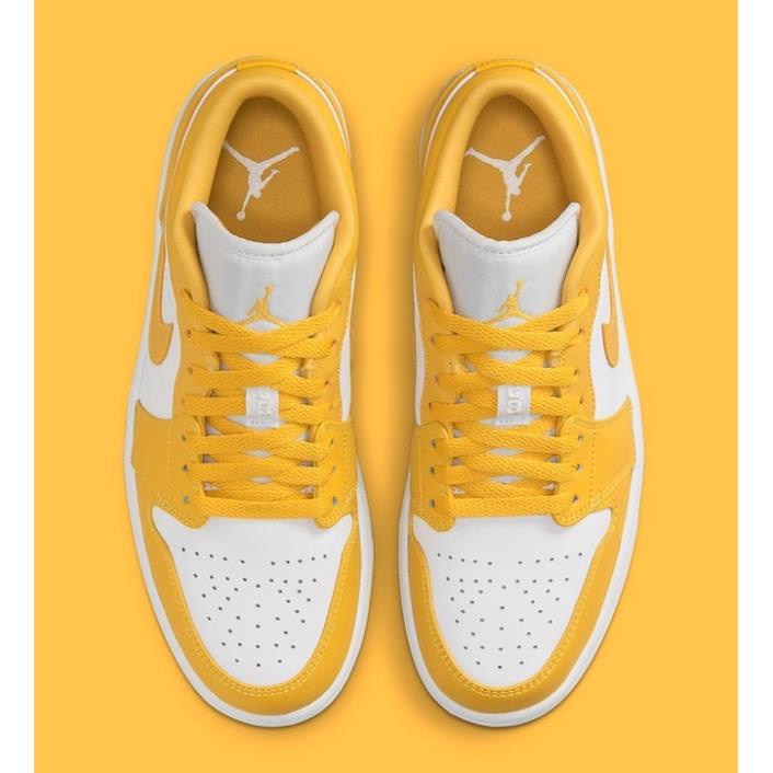 ( Hàng Authentic ) Giày Nike Air Jordan 1 Low White Pollen (GS) Cổ Thấp !