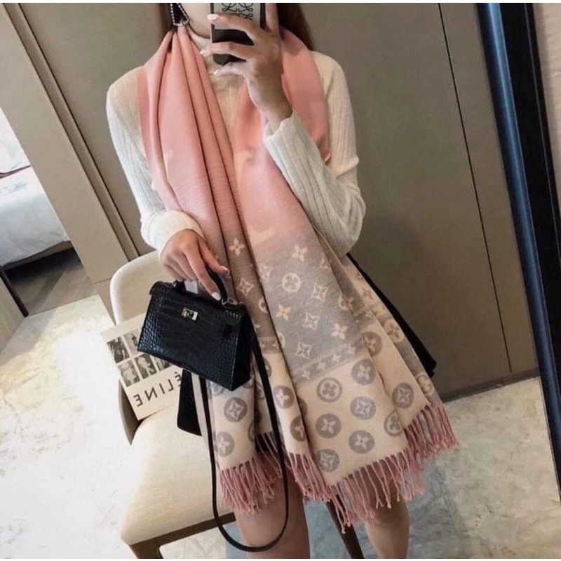Khăn Choàng Cổ Hiệu LV - Khăn Len Dệt Dày Đẹp Phong Cách Hàn Quốc - Hàng Nhập Quảng Châu Cao Cấp 70x180cm