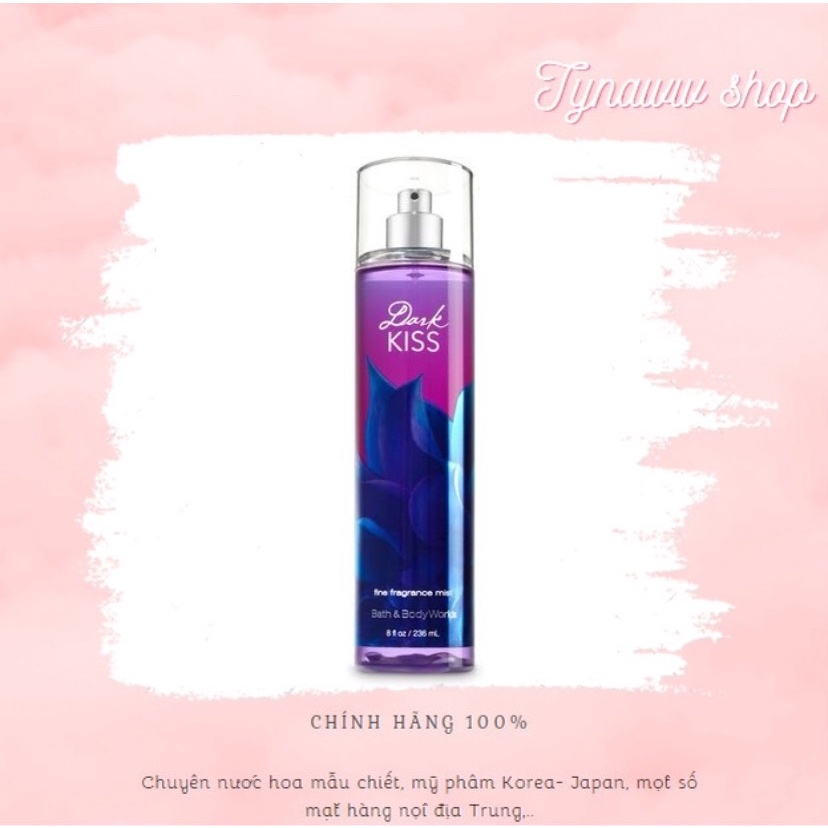 MẪU THỬXịt thơm toàn thân Bath & Body Works Fine Fragrance Mist ... Dark Kiss 𝕋𝕪𝕟𝕒𝕨𝕨