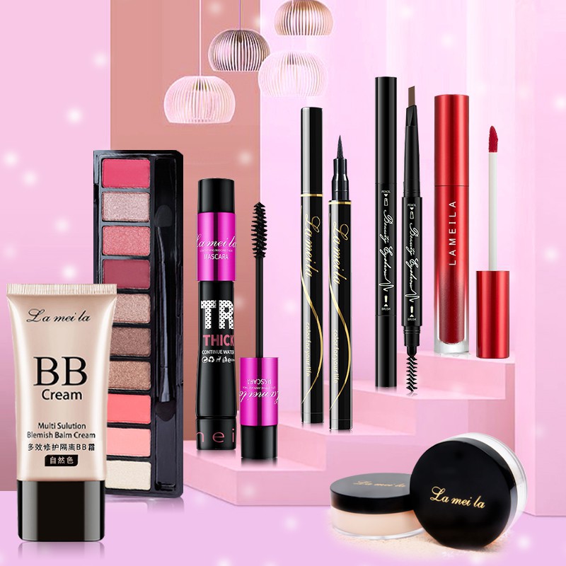 "Vận chuyển nhanh" "thẳng vào cổ phiếu" Bộ trang điểm cá nhân LAMEILA 7 món，Kem BB, Phấn phủ, Mascara, Chì kẻ mày, Kẻ mắ | BigBuy360 - bigbuy360.vn