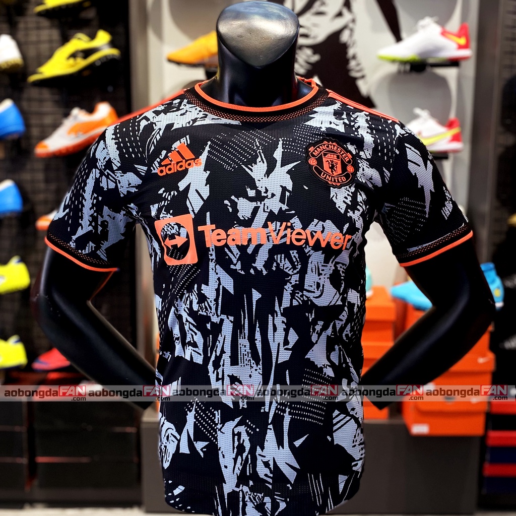 Quần Áo Bóng Đá MU Đen 2022 - Áo Đá Banh Man U - Áo Đá Banh Thái Xịn
