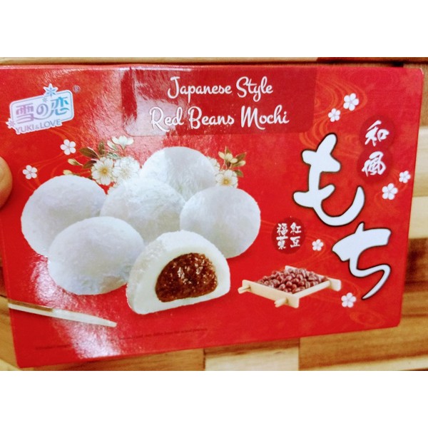 Bánh Mochi Yuki Love 5 Vị Trà Xanh, Khoai Môn, Mè Đen, Đậu Phộng, Đậu Đỏ Đài Loan 210g 6 Bánh