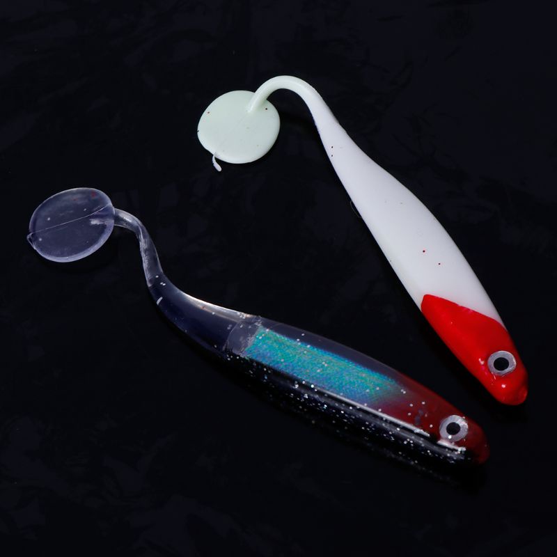 QQ Set 10 Mồi Câu Cá Giả Bằng Silicon Mềm Màu Cầu Vồng