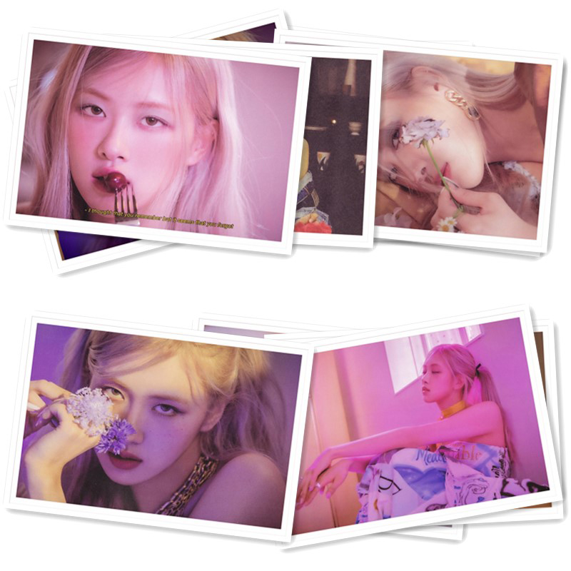 Hình thẻ sưu tầm phong cách Hàn Quốc Kpop Blackpink Rose với độ rõ nét cao