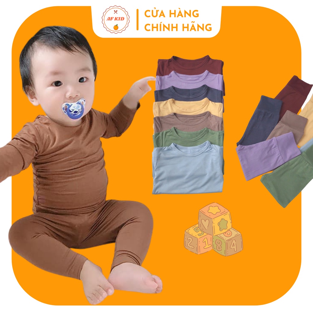 Bộ Thun Lạnh Cho Bé  Cao Cấp  Bộ Minkymom dài tay Body chổng mông mềm mịn cho bé trai, bé gái